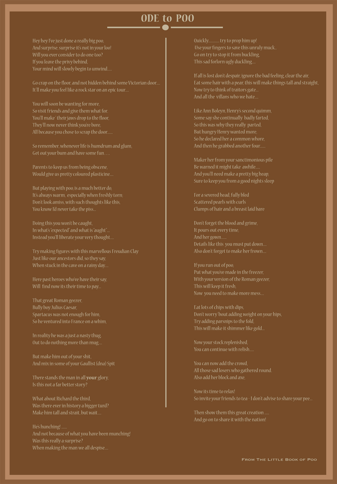 ode to poo